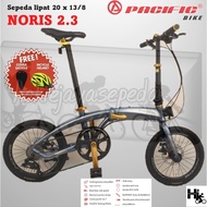 Pacific NORIS 2.3 Folding Bike 20x13/8 8 speed Disc Brake BONUS EPS Helmet+Saddle cover