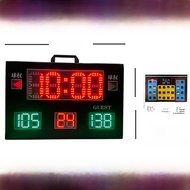 Electronic Basketball Scoring Board Portable Flip Score Countdown 24 Seconds Remote Control Sports F