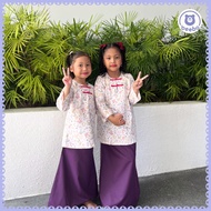 Kurung Perempuan Anak Purple Ironless Kids Size 1Y-8Y Moden Baju Kurung Kedah Violet Iris Clothing I