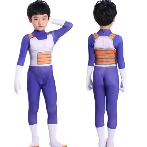 72th Adult Kids Son Goku Cosplay Suit Anime Superheroes Black Hair Halloween Movie Vegeta Costume