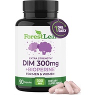 ForestLeaf DIM Supplement - 300mg DIM Estrogen Supplement for Women/Men - Diindolylmethane with BioP