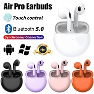 TWS Pro 6 Bluetooth Earphone Touch Control In-Ear Earbuds 9D Sound Stereo Wireless Headset With Char