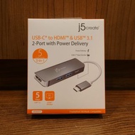 門市全新現貨‼️ j5create JCD371 USB-C 5合1擴充迷你集線器