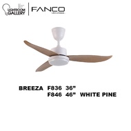 FANCO BREEZA 46inch / 36inch DC Motor 3 Colour LED 3 Blade