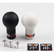 RALLIART 5/6 Speed Auto Gear Shift Knob Black/White Car Manual Transmission (MT)
