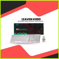 ╯ ┛ ∤ LEAVEN K880 MECHANICAL KEYBOARD AND MOUSE