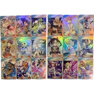 18Pcs/set Pokemon Trainer Refraction Flash Cards PTCG Marnie Lillie Cynthia DIY Classic Game Anime C