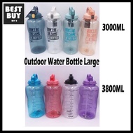 Ready Stock 3800ml 3000ml Outdoor Water Bottle Large 3000ml / 3800ml
