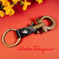 🐧 Salvatore Ferragamo菲拉格慕｜經典黑色x金色鑰匙圈.吊飾size:11cm#二手