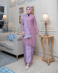 READY SATU SET TUNIK KEBAYA BAWAHAN ROK SONGKET DAN SALENDANG FREE HIJAB-STELAN KEBAYA BESAN MODEL K