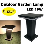 Outdoor Lighting Modern Gate Light Black LED 10W Warmwhite Pillar Light Lampu Pagar Luar Lampu Tiang Rumah Luar Taman