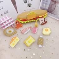 [Halangzu] Clothing Accessories/Embroidered Cloth Stickers/EMq/Gourmet Toast Egg Cheese Poached Brea