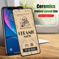for iPhone 13 Pro Max Matte Ceramic Tempered Glass for iPhone 13 12 Mini 12 11 Pro Max 7 8 Plus Anti
