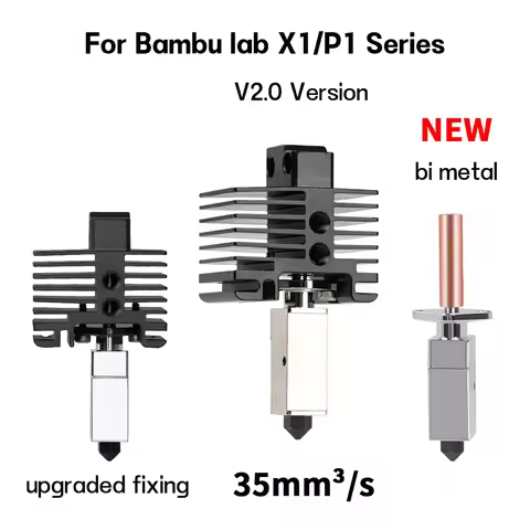 For Bambu Lab Hotend Upgrade 2.0 Version nozzle bambulab Bi Metal Fit Bamboo Bambulabs X1 X1C P1P P1