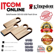 KINGSTON SE9 G3 USB3.2 DT FLASH DRIVE METAL GOLD (64GB/128GB/256GB/512GB)