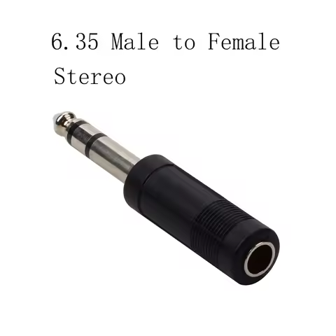 1/2/5/10pcs Stereo/Mono 6.35mmFemale to 6.35mm male Female TS 1/4-Inch to Male TRS 1/4-Inch Adapter