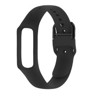 全城熱賣 - 適用於三星 Galaxy Fit-e 智能手錶一體純色硅膠錶帶 (顏色：黑色)
