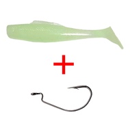 Softlure Zman 6cm Dengan Mata Kail Pancing Wormhook Untuk Memancing Gabus Toman Casting Gabus Toman