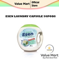 [Buy 2 Free 1 Dettol Spray 400ml] Esen Anti-Bacterial &amp; Anti-Dust Mite (Fruity Fresh) Laundry Capsules 56pods - Value Mart