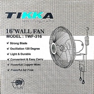 Kipas Dinding 16" TIKKA Wall Fan Copper motor 1 Year Warranty