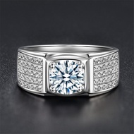 Luxury 925 Sterling Silver Moissanite 6.50MM (0.86CT Moissanite Weight 1.00CT Diamond Equivalent Wei