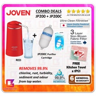 【EXTRA CARTRIDGE JP200C】Joven JP200 Water Purifier (WHITE / RED) 3 Layer Filter + JP200C Filter Cart