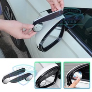 RS168 New Hyundai Car Rearview Mirror Rain Eyebrow Accessories Carbon Fiber Texture Rear View Side Mirror Cover With Blind Spot Mirror For Hyundai Accent Kona Palisade Tucson