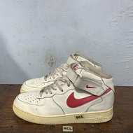 Sepatu second ori nike af1 mid white red size 42