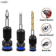 [ceight] Impact Hex Converter for 1/2 3/8 1/4-Inch Square Drive to 1/4-Inch Hex Soet Wrench TH