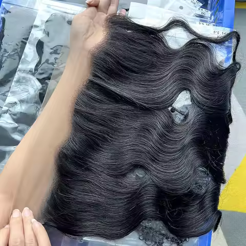 Body Wave 13x4 Transparent Lace Frontal Human Hair Melt Skin Invisible Lace Preplucked Bleached Knot