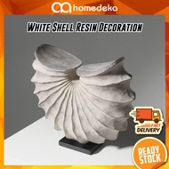 White Shell Resin Creative Table Decoration Kreatif Crafts Modern Sculpture Table Ornaments