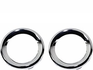 Pair (L&R) Chrome Round Fog Light Lower Bumper Grill Compatible with Jeep Renegade 2019-2022 Replace
