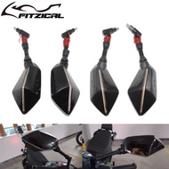 8mm/10mm Motorcycle with Flowing LED Light Rearview Mirror Rear View Mirrors Housing Side Mirror For