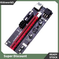 [kidsworld1.sg] 4Pin 6Pin Power PCI Express 1X to 16X Riser Card PCI-E Extender Adapter for GPU