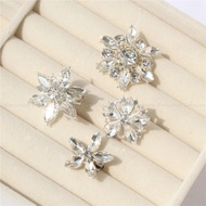 12pcs Crystal Flower Corsage Bouquet Brooch Pin for Women Girls