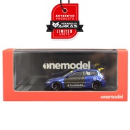 ONE MODEL 1/64 HONDA CIVIC EG6 ROCKET BUNNY BLUE CARBON FIBER EDITION