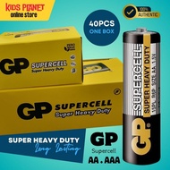 [1Box-40Pcs] GP Supercell Super Heavy Duty AA & AAA Battery/Bateri GP AA & AAA [1Kotak-40Biji] - Gen