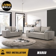Living Mall Mango Light Grey 2+3 Seater Fabric Sofa