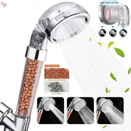 Shower Head with Filter Beads, Filter Filtration High Pressure Water Saving 3 Mode Function Spray Handheld Shower head