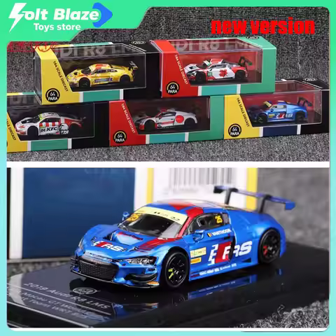 PARA Paragon 1/64 Audi R8 LMS #4 #88 #66 #24 #25 Race Car Models Simulation Alloy Collectible Static
