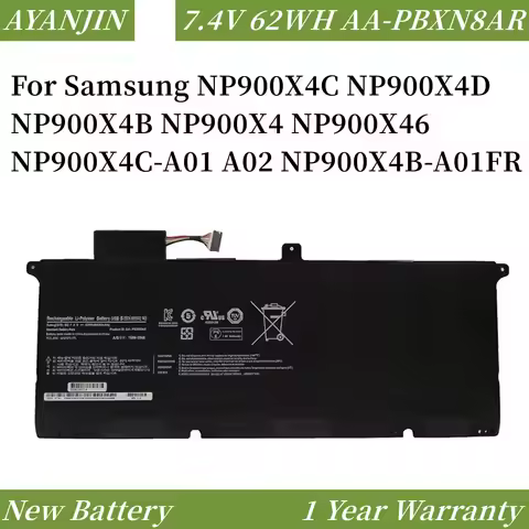 AA-PBXN8AR 7.4V 62WH Laptop Battery For Samsung NP900X4C NP900X4D