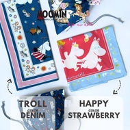 ผ้าพันคอ ผ้าคลุมไหล่ Kiss Me Doll - New collection ลาย Moomin มูมิน ขนาด 100x100 cm.