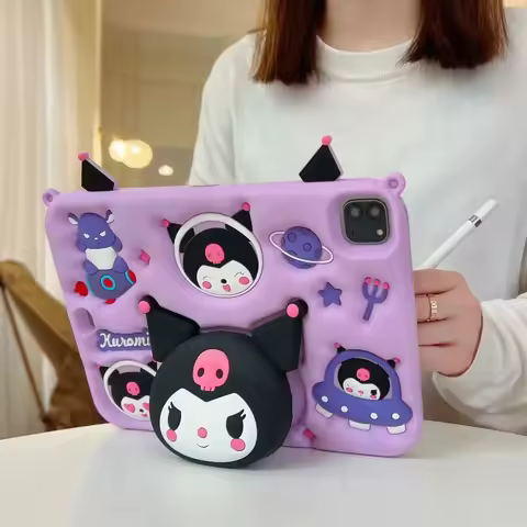 Kuromi Kids Stand Cover Case for Samsung Galaxy Tab A9 8.7" X110 Tab A9Plus X216 Tab A8 a7 Lite T220
