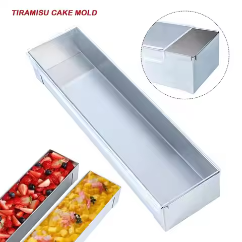 Rectangle Shape Tiramisu Cake Mold Non-Stick Surface Removable Base Non-Stick Baking Mold Profession