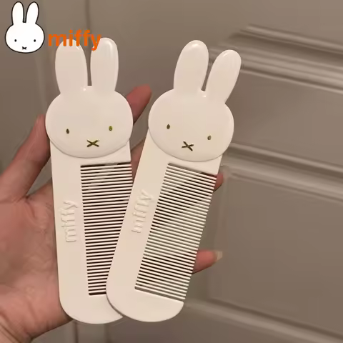 Cute Miffy Kawaii Anti-static Hair Comb Cartoon Rabbit Home Close Tooth Comb Portable Straight Hair 