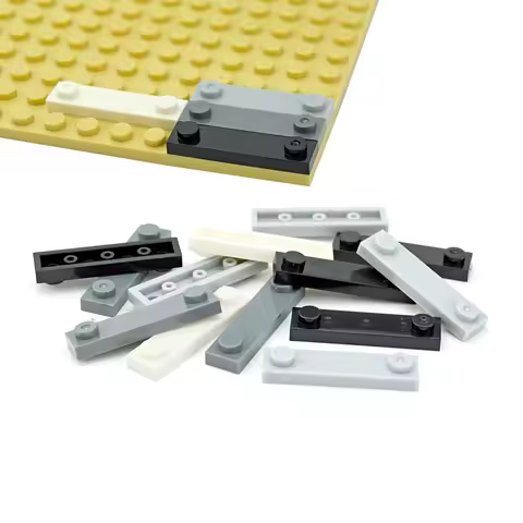 50PCS Building Blocks Technical MOC Parts Plate Modified 1x4 with 2 Studs without Groove DIY Bricks 