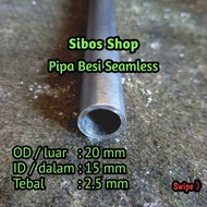 Seamless Iron Pipe Od 20mm Id 15mm Thickness 2.5mm length 20cm to 150cm