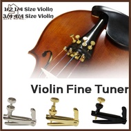 YELGIRL 4PCS/Set Fiddle String Adjuster, Metal for 1/2-1/4 3/4-4/4 Size Violin Violin Fine Tuner, Du