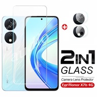 2In1 Tempered Glass Full Screen Protector Film with Camera Lens Protector For Honor X6b X7b X8b 4G 5