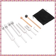 [W Y D H] 4Pcs Tuning Fork Set(128Hz,  136.1Hz, MI 528Hz, 4096Hz),for Healing Chakra,Sound Therapy,R
